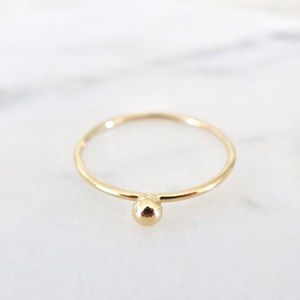 New gold sphere ring 14k gold filled